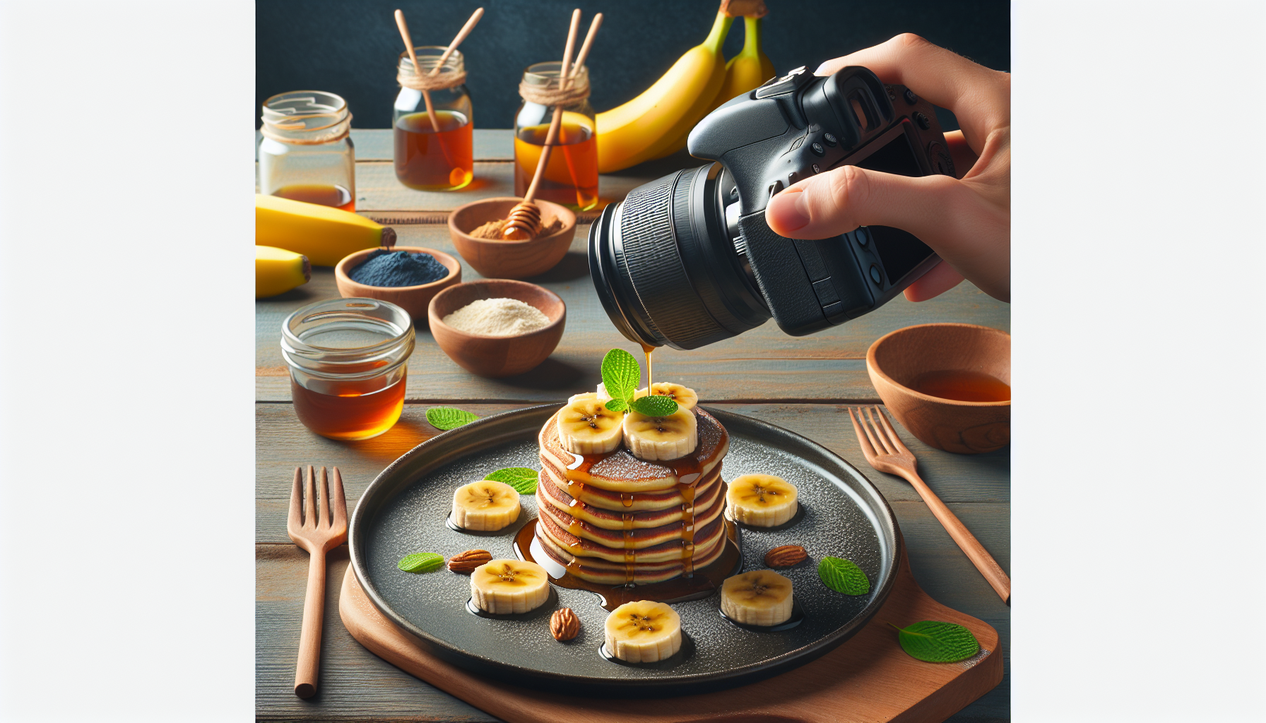 pancake con banane